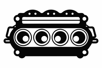 valve cover line art silhouette vector illustration