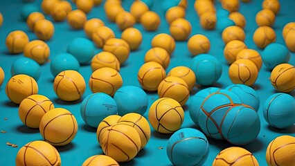 "Shadows of the Court: A Tennis Ball Pattern"