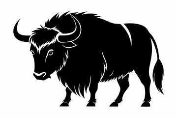 yak line art silhouette vector illustration