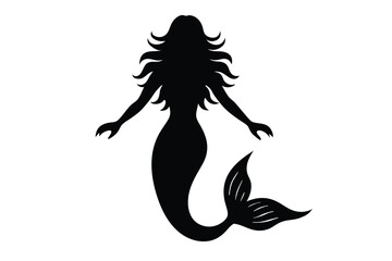 silhouette of a Mermaid 