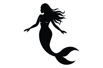 silhouette of a Mermaid 