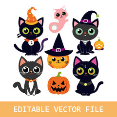 Halloween cat vector