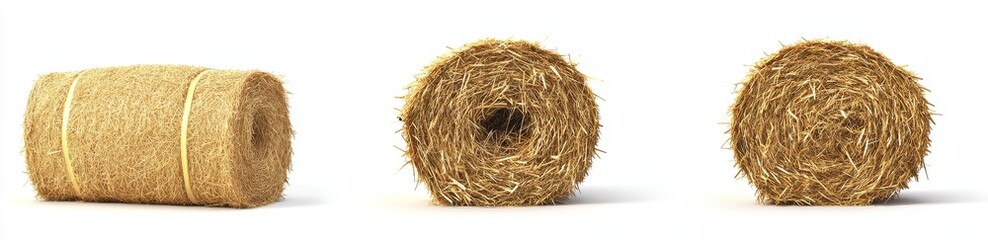 Obraz premium Rolled Hay Bales