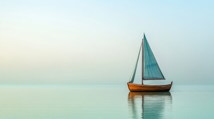 Obraz premium Space Brown Wooden Perspective Right Nautical Sail