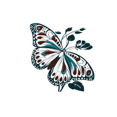  I created a Butterfly  vector with white background