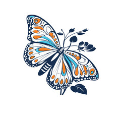  I created a Butterfly  vector with white background