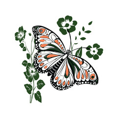  I created a Butterfly  vector with white background