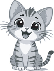 Cat vector black silhouette cricut design for T-shirt