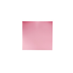 Blank pink sticky paper note isolated on transparent white background. Cut out, png 