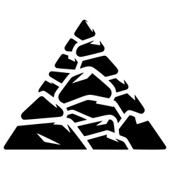 Silhouette logo of a pile of rocks