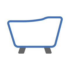 Minimalist Blue Shopping Cart Icon Illustration
