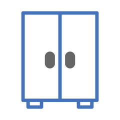 Minimalist Wardrobe Outline Furniture Blue Design