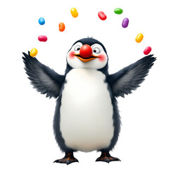 penguin on white background