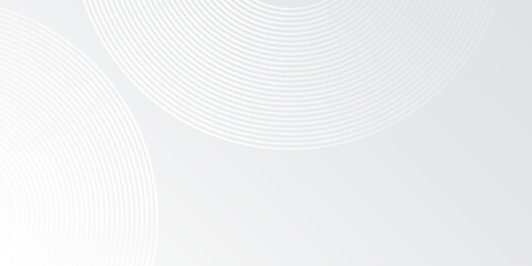 Abstract white glowing geometric lines on gray background. Modern shiny blue circle background abstract