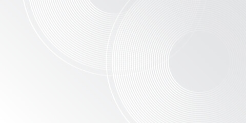 Abstract white glowing geometric lines on gray background. Modern shiny blue circle background abstract simple modern