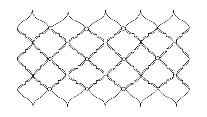 Fototapeta premium Elegant Diamond Pattern Design Interlocking Curves and Geometric Shapes