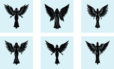 Fototapeta premium Angel Silhouette vector