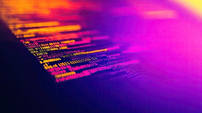 Colorful Computer Code Display