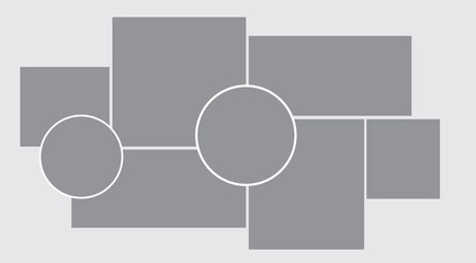 8 photo collage template. vector illustration, new collections