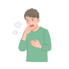 咳をする男性
