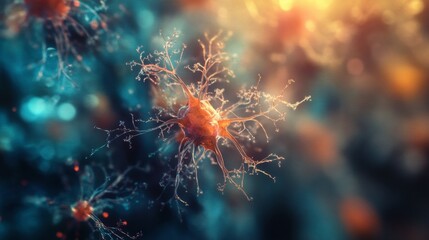 Neurons cells concept