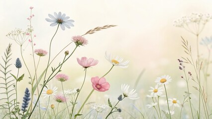 Delicate wildflower blooming showcase serene countryside nature photography soft pastel environment close-up viewpoint tranquil concept for seo impact