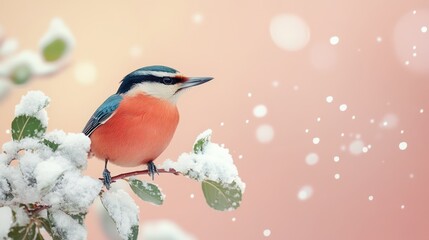 Space Nuthatch Black Perspective Green Right Snowy