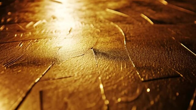 Abstract golden surface texture with intricate lines for artistic backgrounds