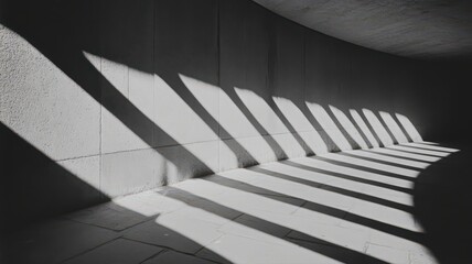 Diagonal Shadows on Textured Wall: Abstract Grayscale Photography
