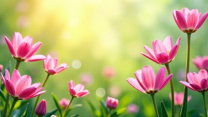 Obraz premium spring background with pink flowers