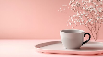 Space Silver Teacup Moment Pastel Right Black Tray