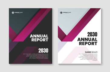 Annual report cover layout template. Business brochure, flyer, magazine, book, booklet layout design. Vector illustration