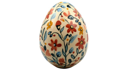 Beautifully crafted decorative egg showcasing vibrant floral patterns and intricate designs
