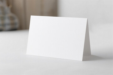 white blank table tent card mockup