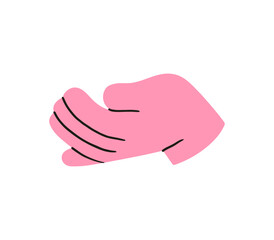 Hand, pointing, leaning, grasping, clenching, holding, different arm action, gesture symbol, different hand gestures, signs shown with palm and fingers isolated on background flat vector illustration.