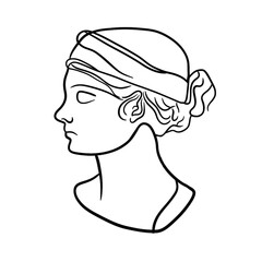 woman face line art