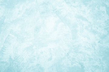 Pastel blue and white concrete stone texture for background in summer wallpaper. Cement and sand wall of tone vintage. Concrete abstract wall of light cyan color, cement texture mint green for design.