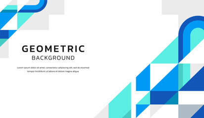 Modern and simple background with abstract blue shapes vector