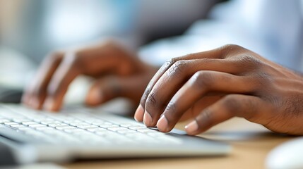 Hands Typing on Keyboard with Rings and Bracelet, Close-up of hands typing on a keyboard, wearing rings and a bracelet