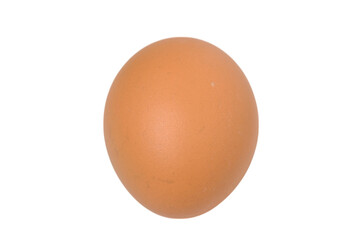 isolated transparent Background. single brown chicken egg 