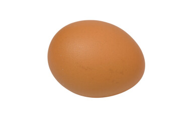 Brown chicken egg isolated on transparency background, smooth and natural