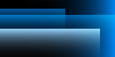 Fototapeta premium A modern abstract design featuring a smooth blue and gray lit gradient background with overlapping transparent square shapes. Harmonious colors, professional look, ideal for business use, websites.