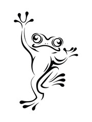 Stylized Frog Silhouette Illustration