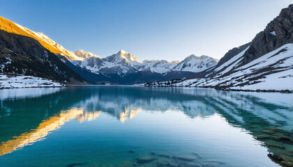 Crystal-Clear Mountain Lake