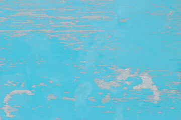 Old grunge wood plank texture background. Vintage blue and white peeling wooden board wall have antique cracking style object for furniture design. Painted weathered table woodworking hardwoods empty.