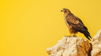 Fototapeta premium Space Brown Hawk Moment Majestic Desert Empty Pastel