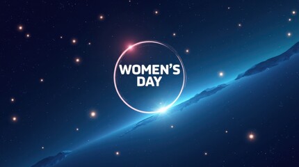 Naklejka premium Empower women and celebrate gender equality on women's day inspire change for freedom and rights venus in a cosmic environment