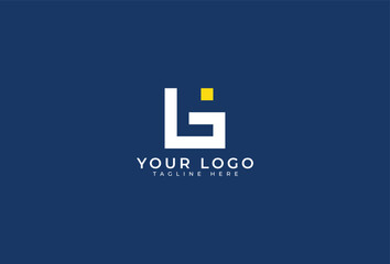 Square Initial Letter G I Logo Design