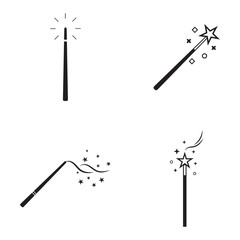 magic wand icon logo vector illustration design template