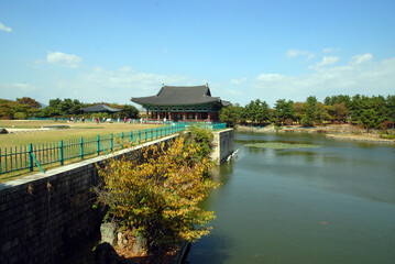 Fototapeta premium Donggung Palace and Wolji Pond, South korea